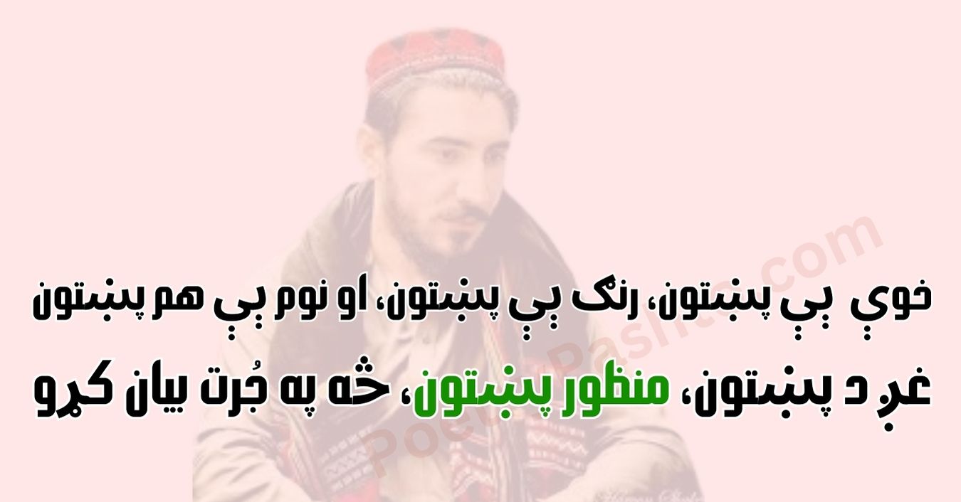 Pashto Poetry in Praise of Manzoor Pashteen in Text